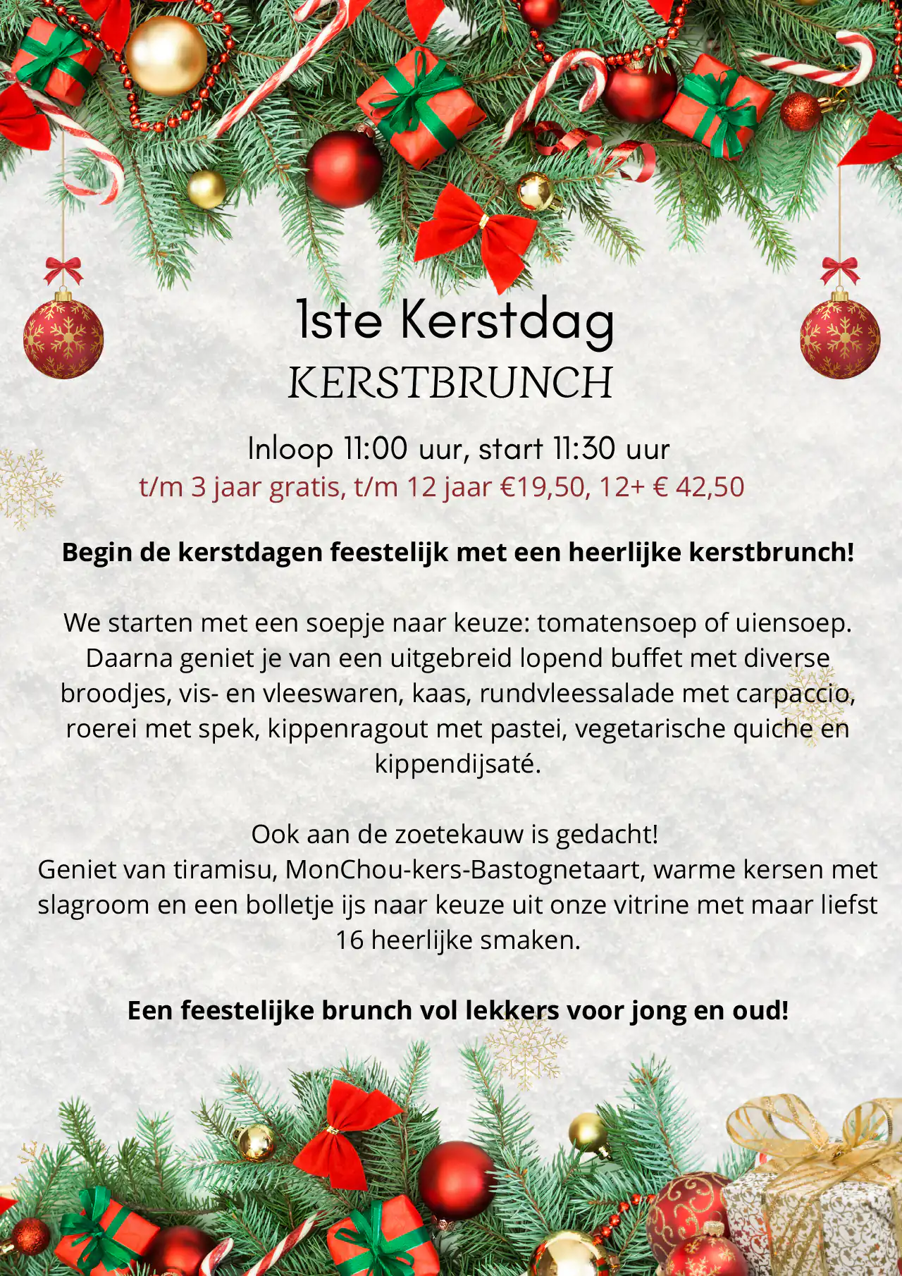 Kerstburnch | De Ouwe Stal